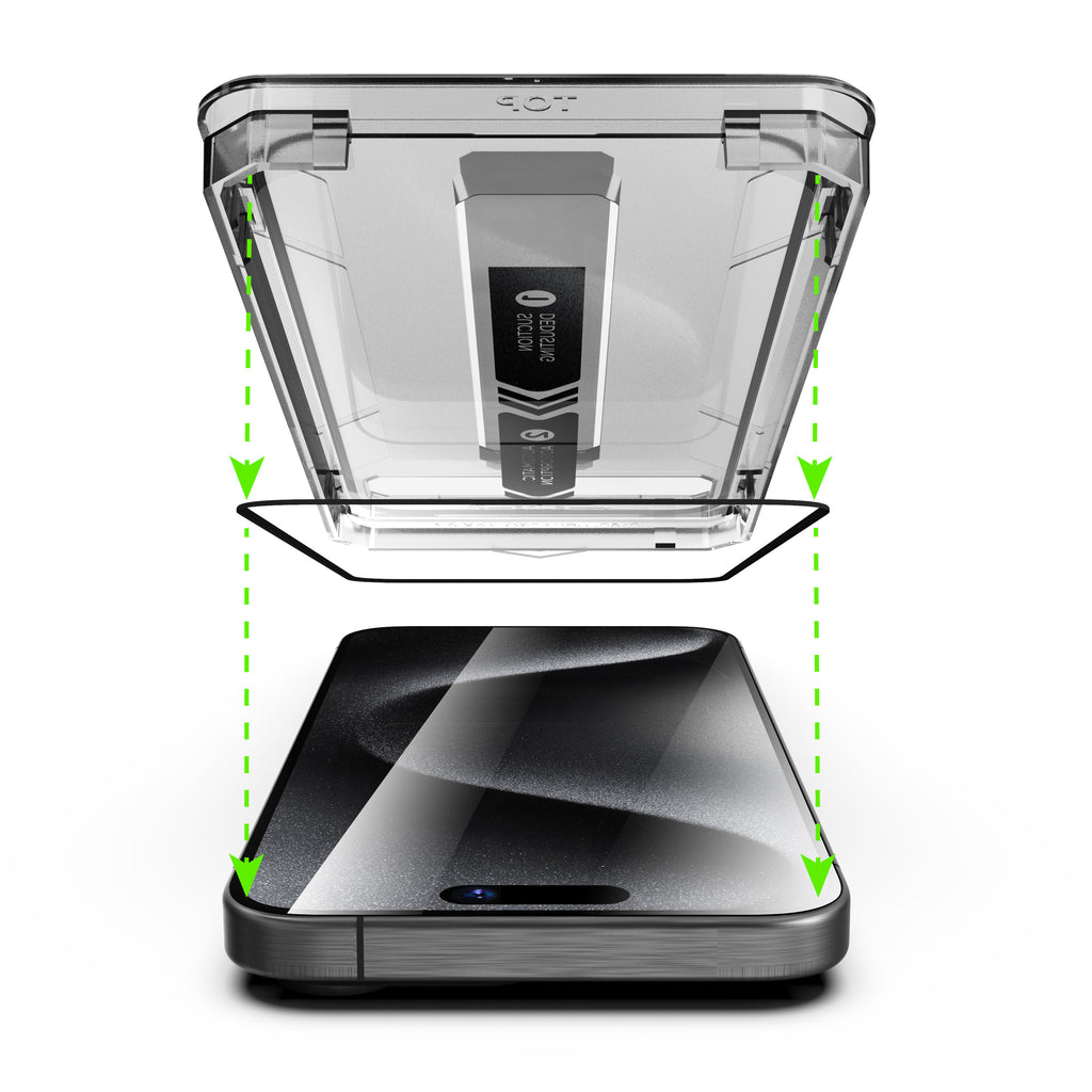 🛡️ Magic John дэлгэцийн хамгаалагч  iPhone 15, 16, 17 Pro Max-д зориулсан 9H 2.5D хатуулагтай шилэн хамгаалагч Хэрэглэхэд хялбар суурилуулах хайрцагтай